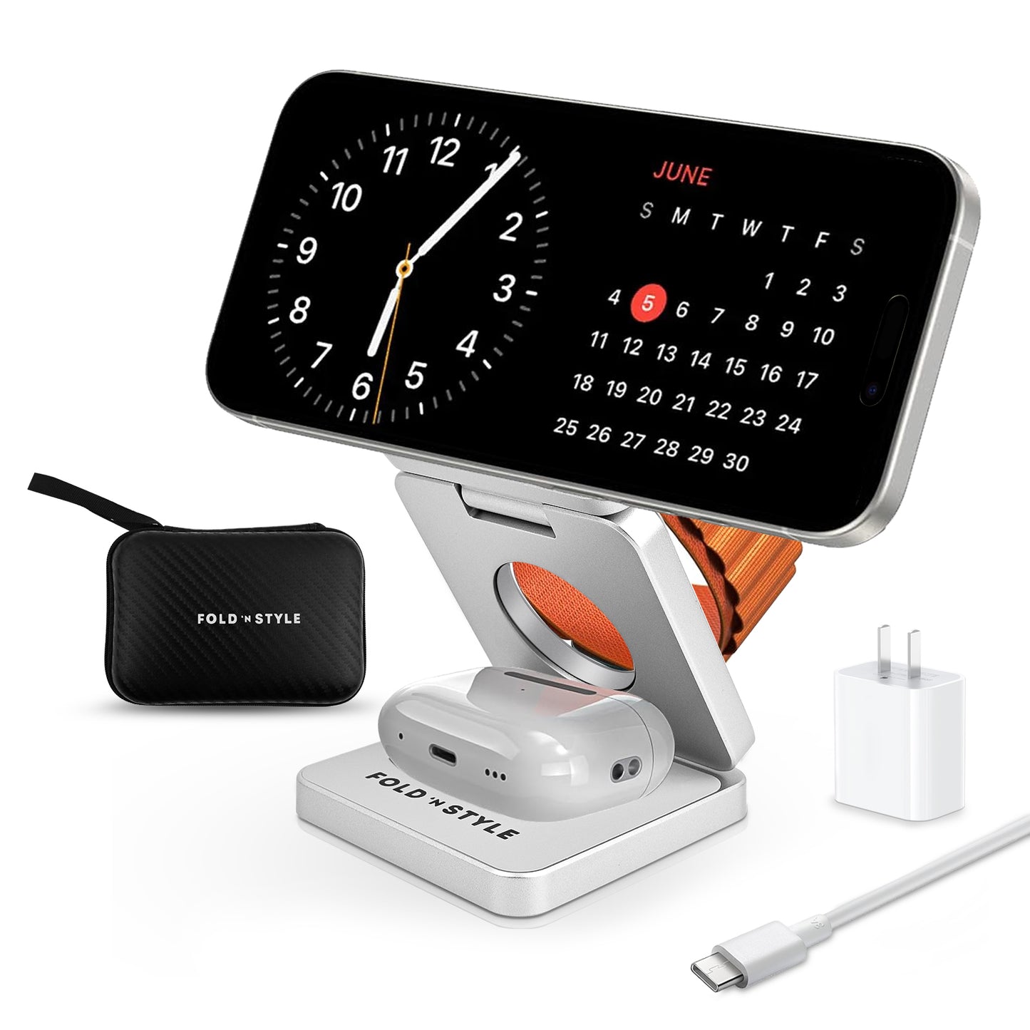 3-in-1 Foldable Magnetic Wireless Charging Stand