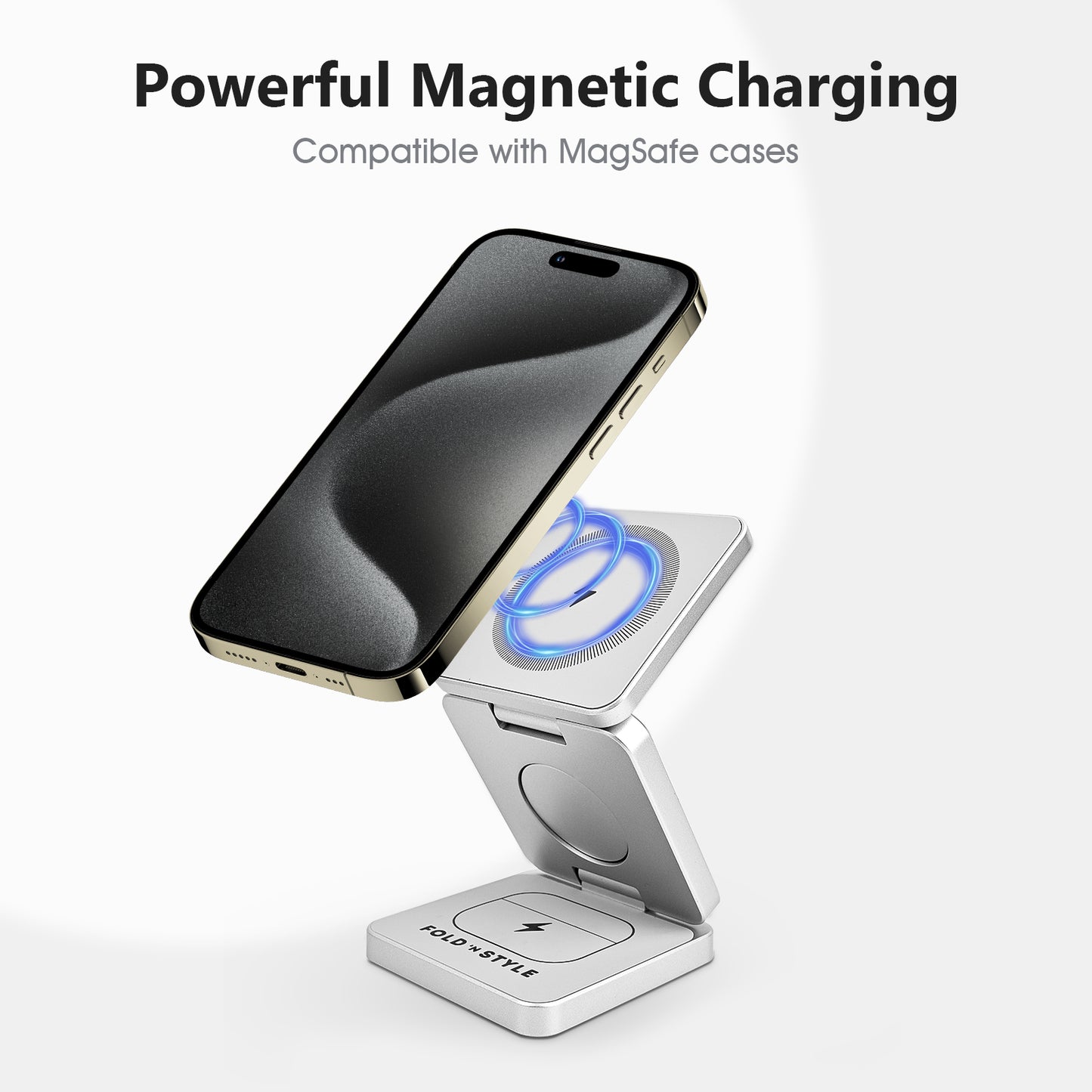 3-in-1 Foldable Magnetic Wireless Charging Stand