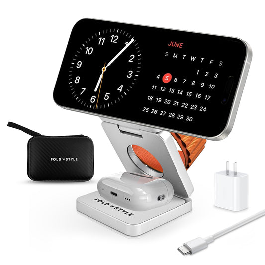 3-in-1 Foldable Magnetic Wireless Charging Stand