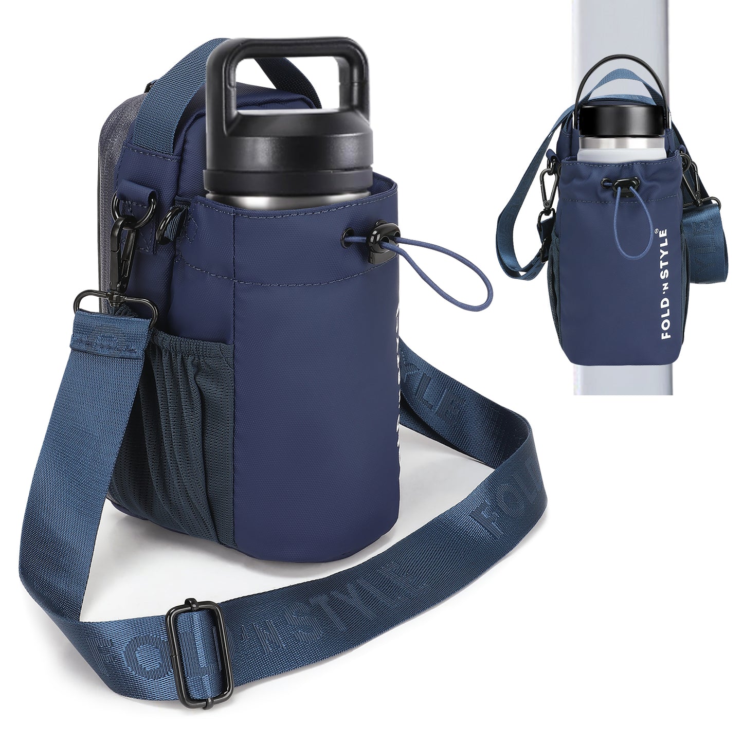 Fold 'n Style Magnetic Water Bottle Bag with Phone Pockets